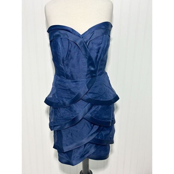 Fouy/Chov Couture New York Sweetheart Neck Mini Formal Cocktail‎ Dress Blue 8 - Picture 14 of 14